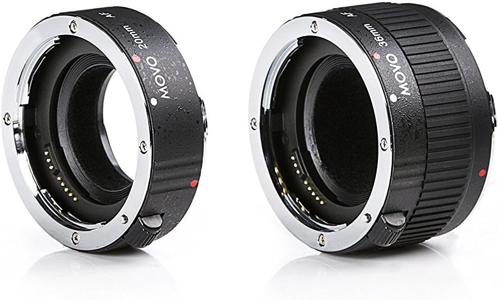 2-Piece Chrome Macro Extension Tube Set for Pentax K DSLR Camera R4647