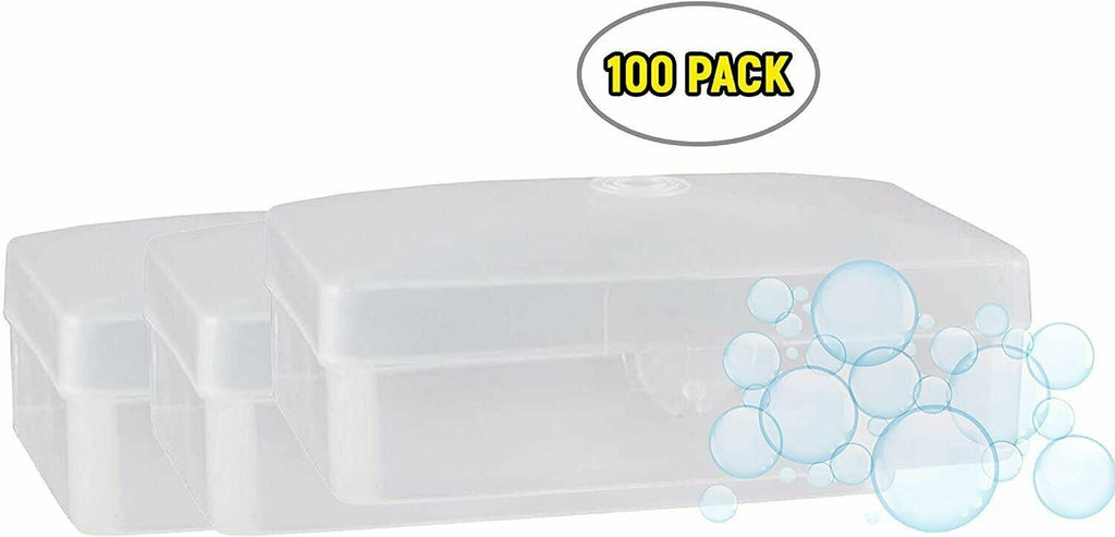 Translucent Plastic Soap Case Holders, 100 Pack Q21499