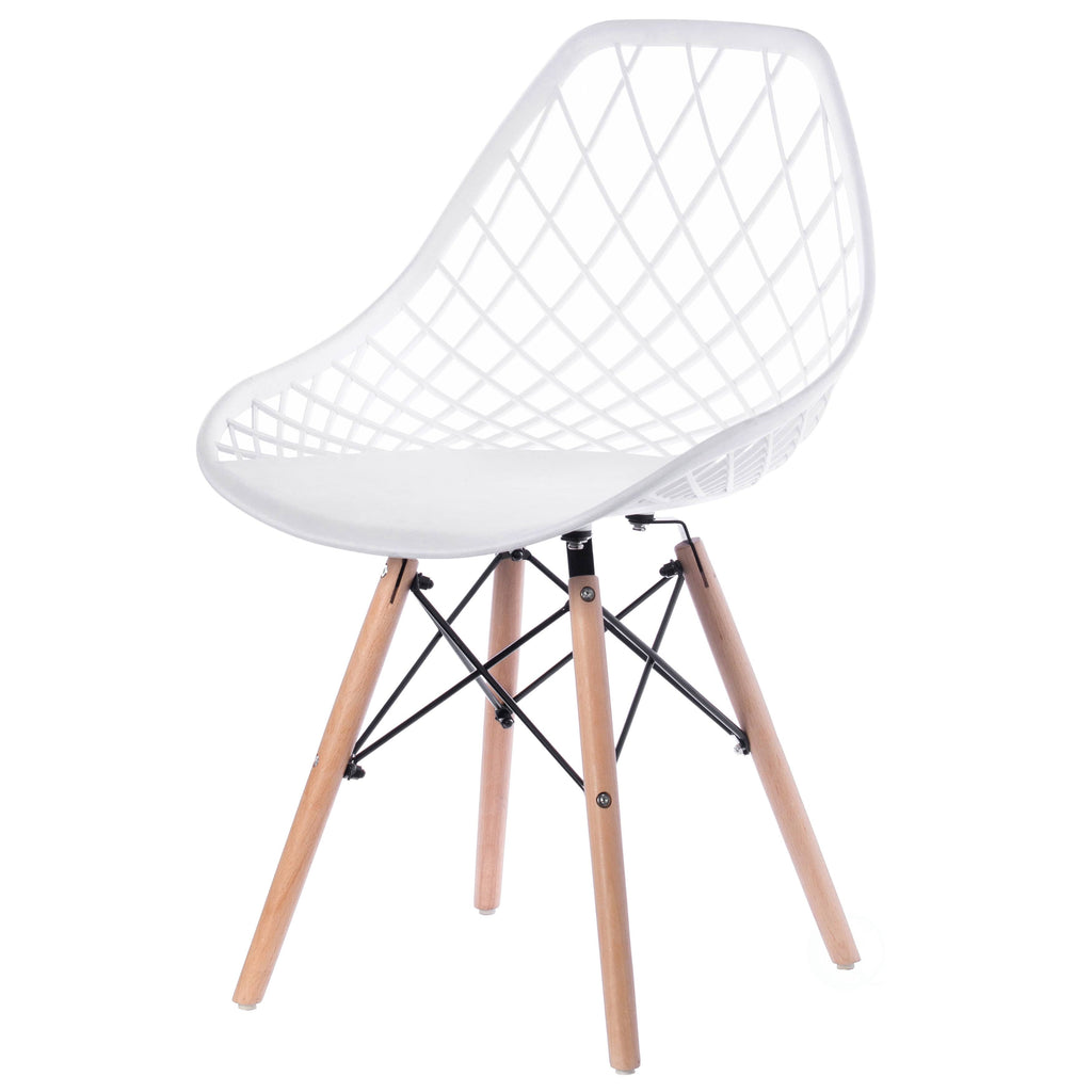 Black Set of 4 Plastic Dining Chair U974