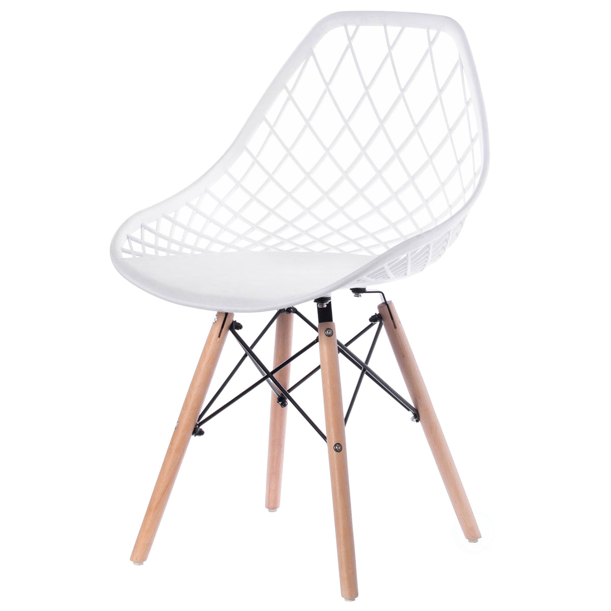Black Set of 4 Plastic Dining Chair U974