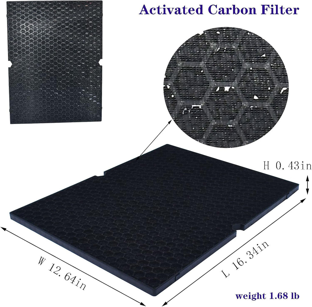 2 Sets Replacement Filter H for Winix Air Purifier, 2 Pack HEPA Filter and 2 Pack Activated Carbon Filter J86332