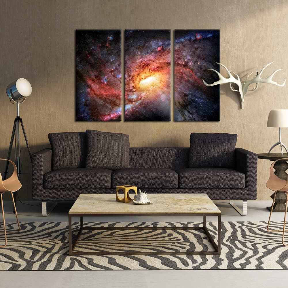 3 Piece Stretched Framed Canvas Wall Art Starry Night Sky 16x32inchx3pcs S322987
