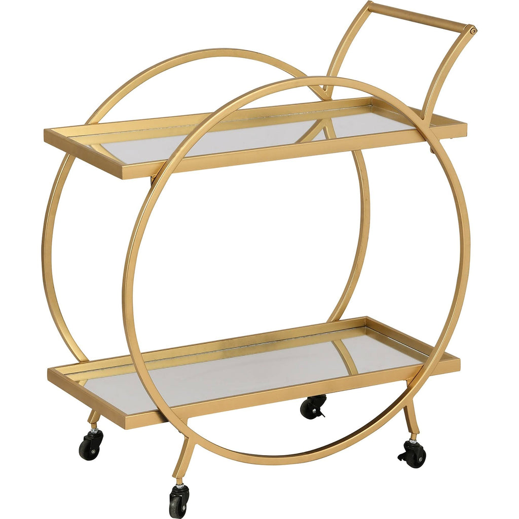 Gold/Brown Bar Cart M8646