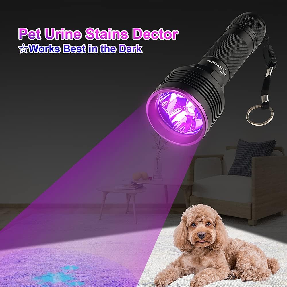 Black Light Flashlight UV Flashlight Rechargeable Ultraviolet 385-395nm J224