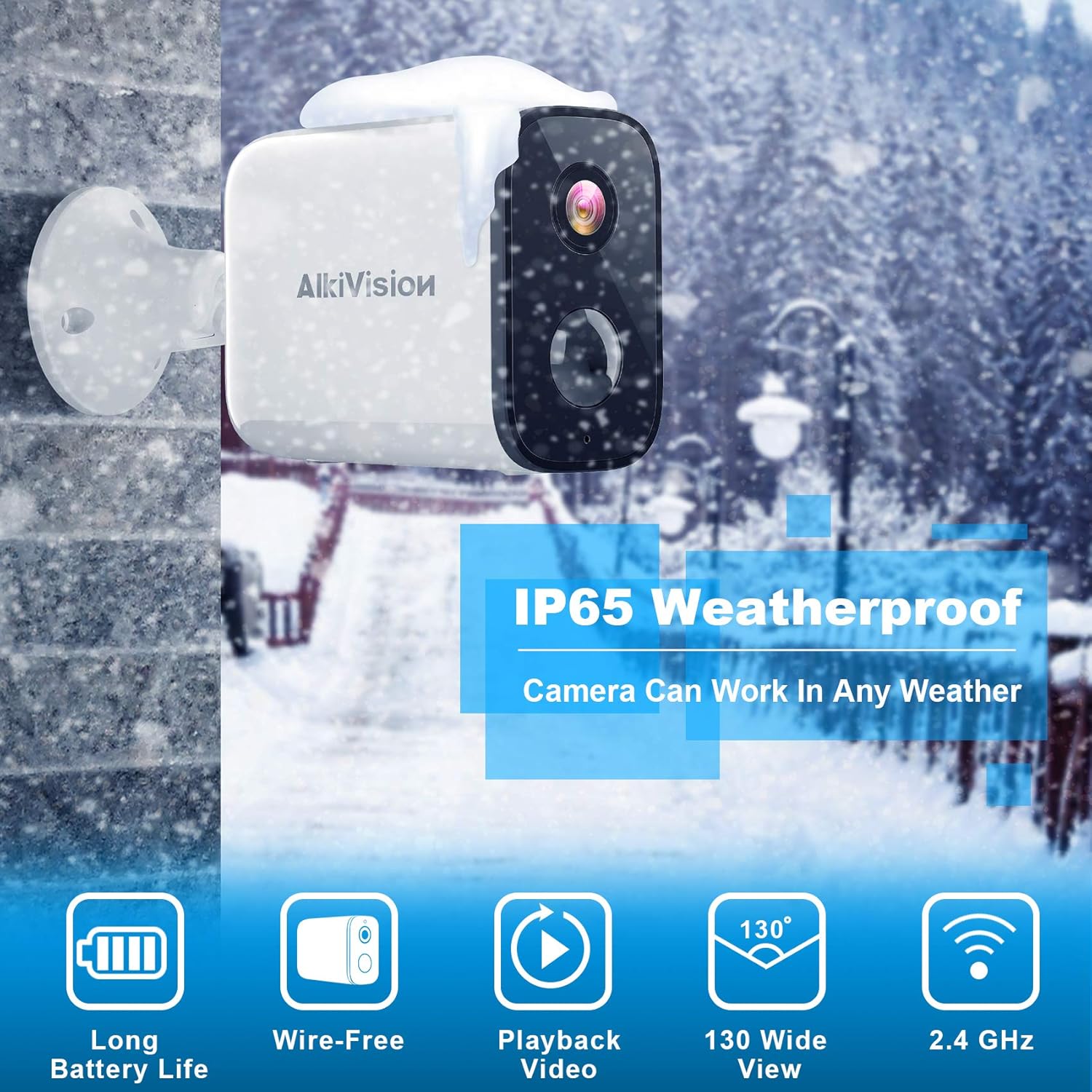 Wireless 1080P WiFi Outdoor Security Camera with Night Vision and Motion Detection H8886