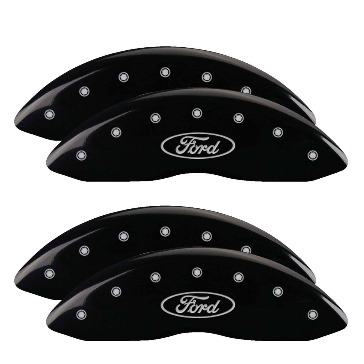 Black Brake Caliper Covers Front & Rear Set R2585