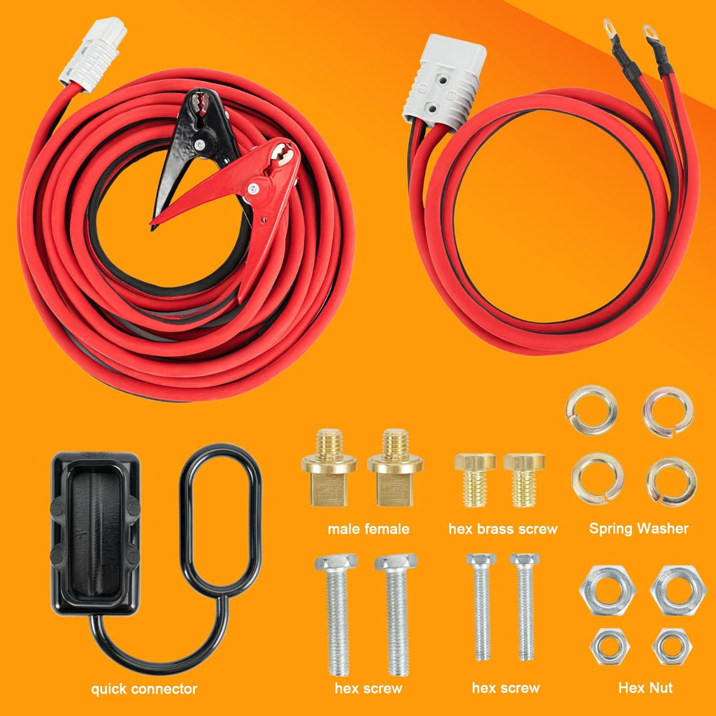 30 Feet 1 Gauge 800A Heavy Duty Booster Cable with Carry Bag M486