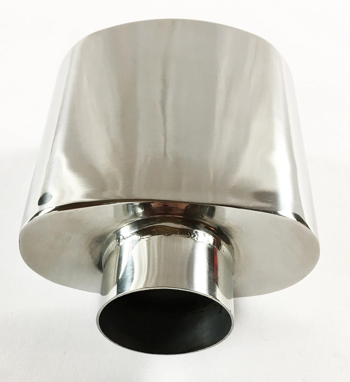 Double Wall Rolled Oval Split Stainless Steel Exhaust Tip Pack of 2 N5043