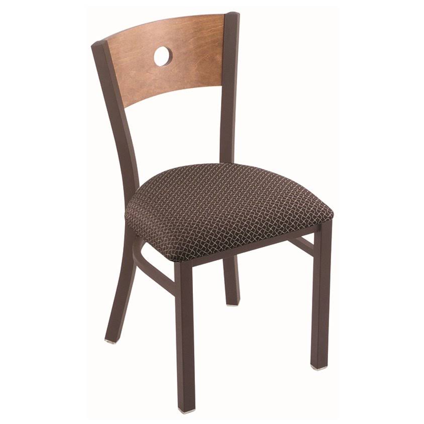 Bronze Finish Chair with Truffle Seat and Maple Back P978012
