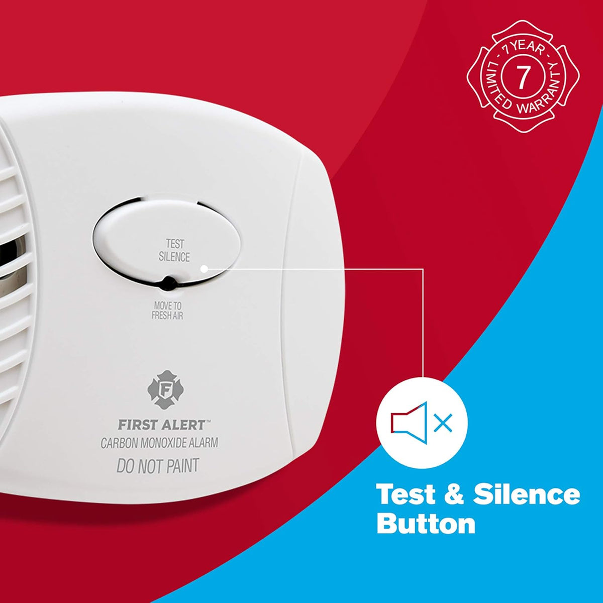 Carbon Monoxide Detector with Battery Backup, 3-Pack Y408