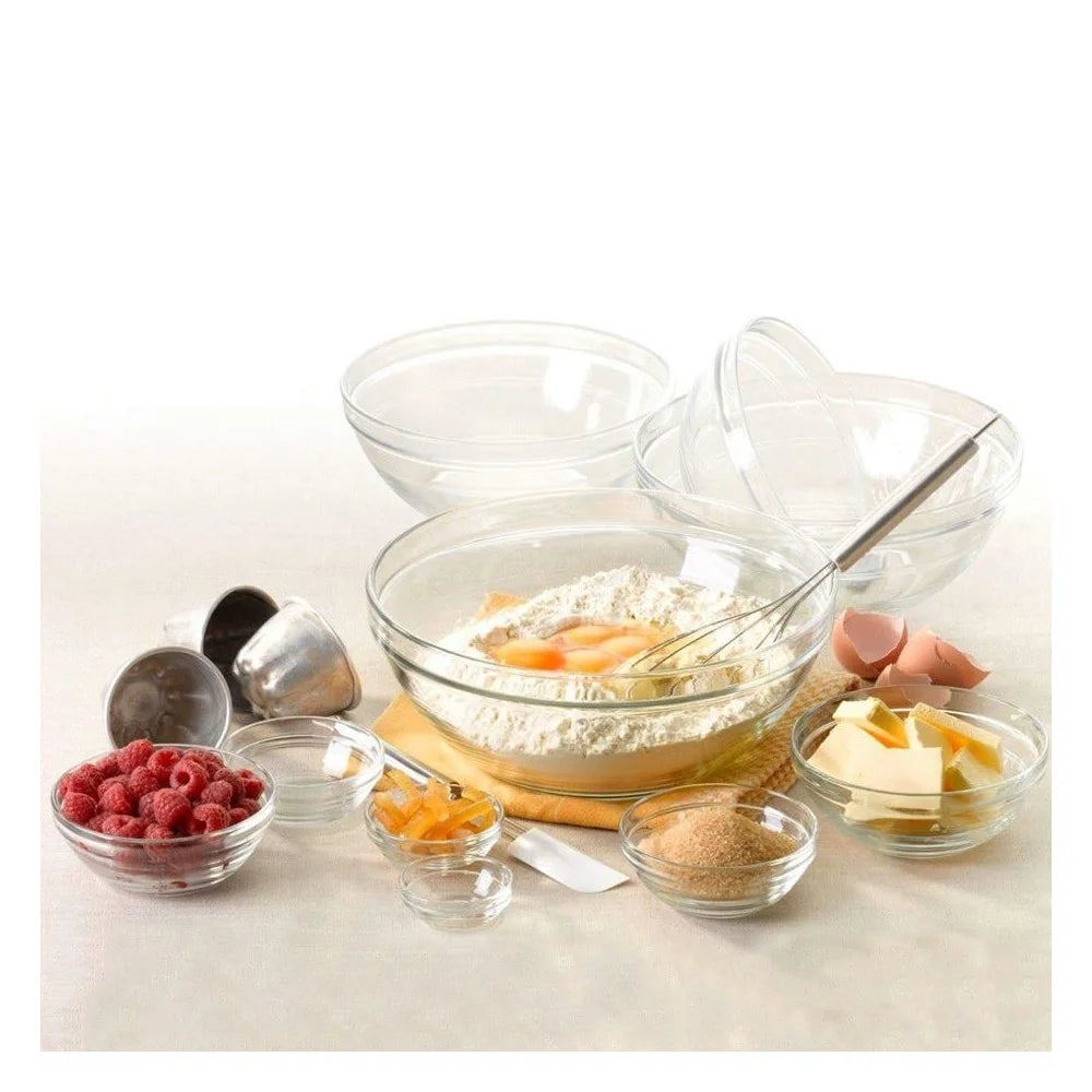 Clear Stackable Bowl 17 cm 6.5 inches, Set Of 6 H7046