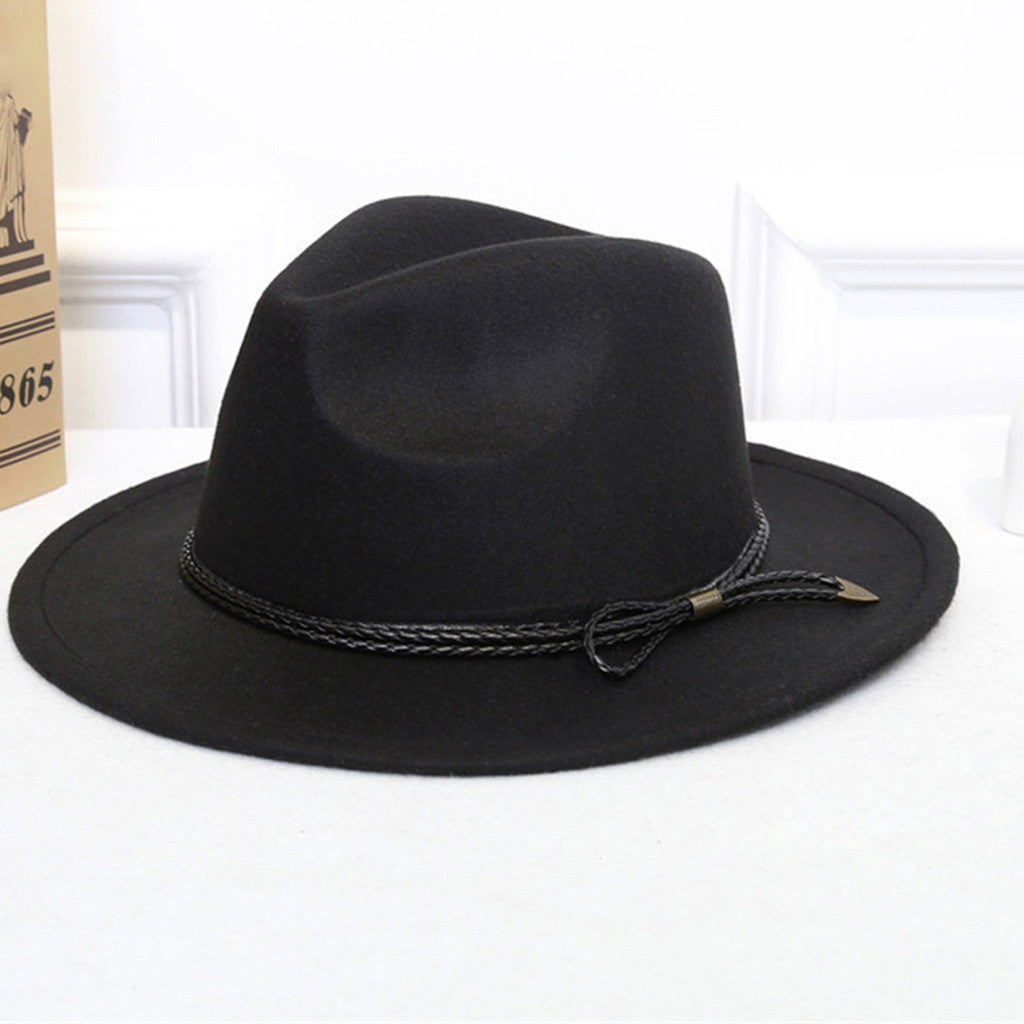 Black Crushable Wool Outback Hat N28654