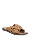 Brown Leather Slide Sandals H646044