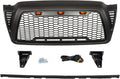 Matte Black ABS Plastic Tacoma Grill with 3 Amber Lights B412