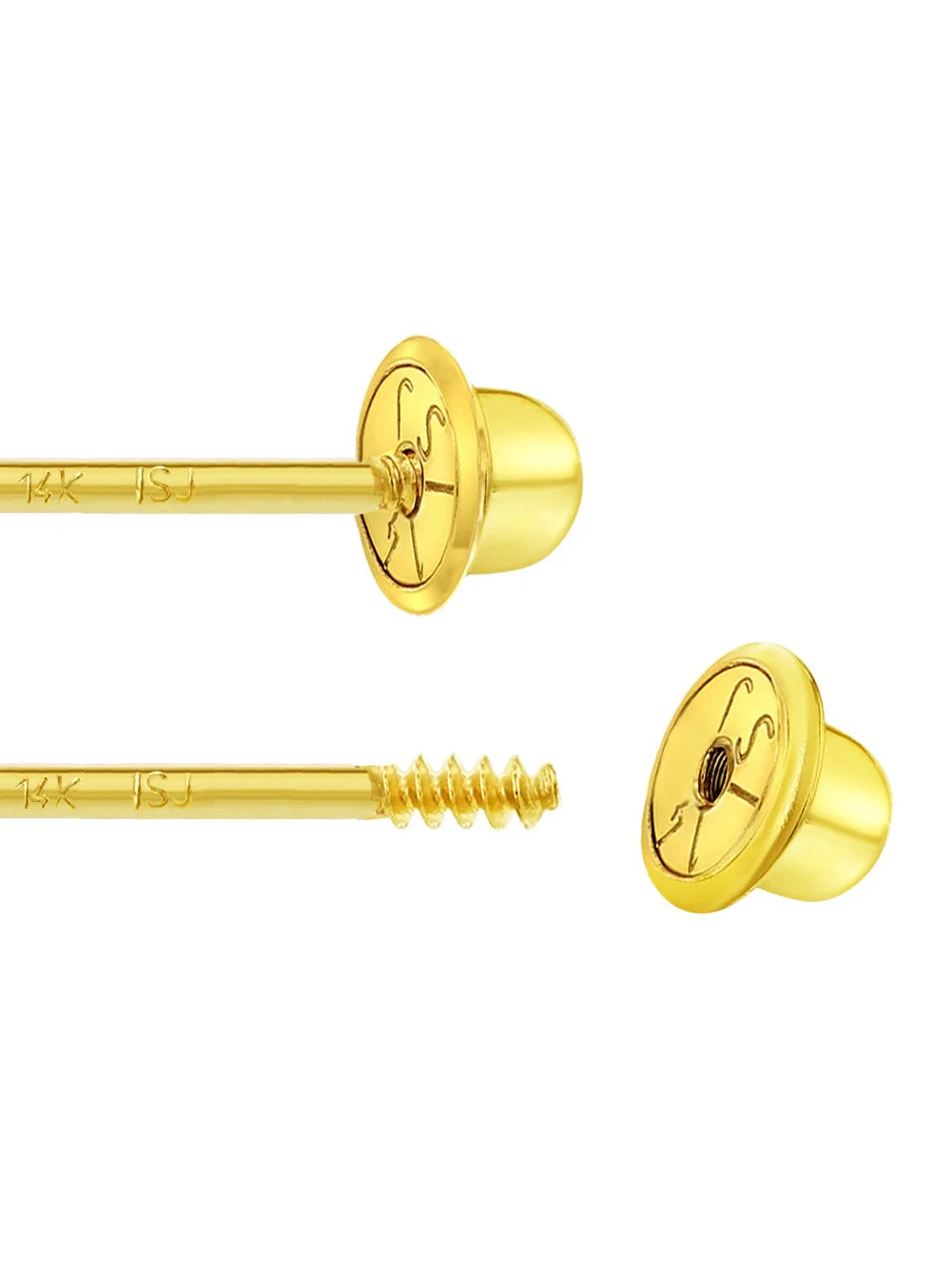 Simulated Amethyst Toddler Earrings Safety Screw Back C822