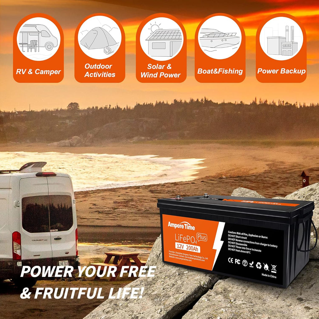 12V 200Ah Plus Lithium LiFePO4 Battery with 200A BMS S23814