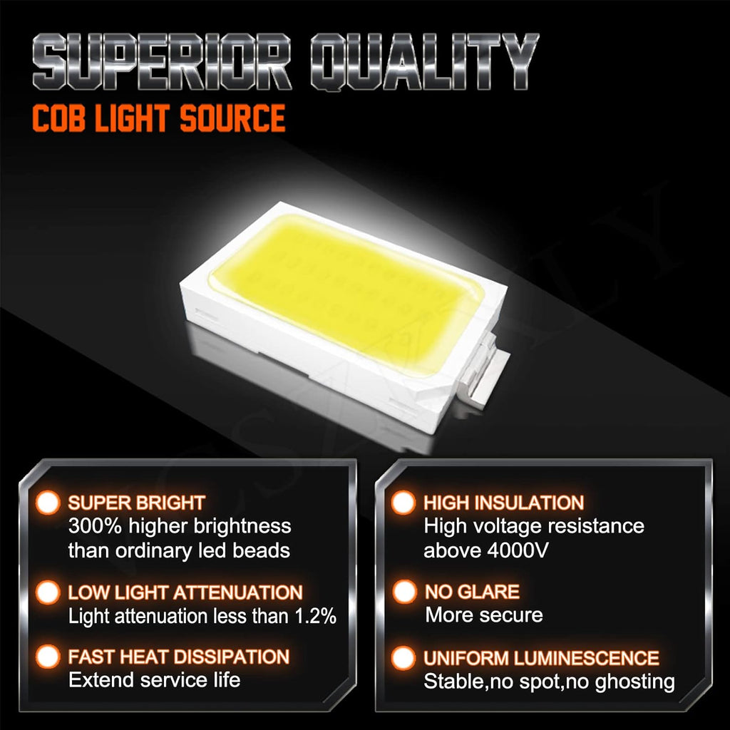 9005 H11 LED Headlight Bulb Combo, 6500K Cool White, Pack of 4 L2521