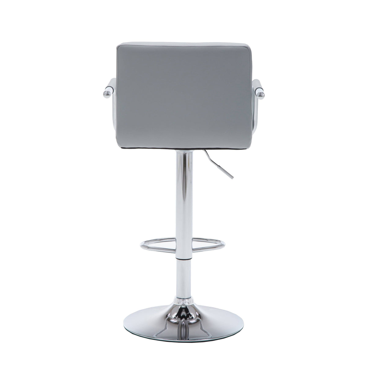 Black Faux Leather Swivel Barstools Set of 3 U288