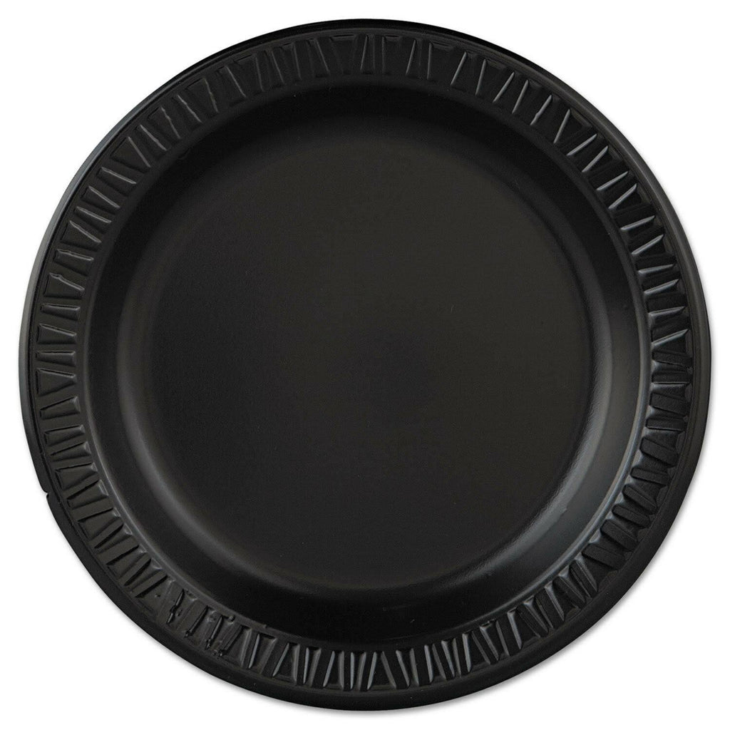 500 Count Black Laminated Foam Plate V992