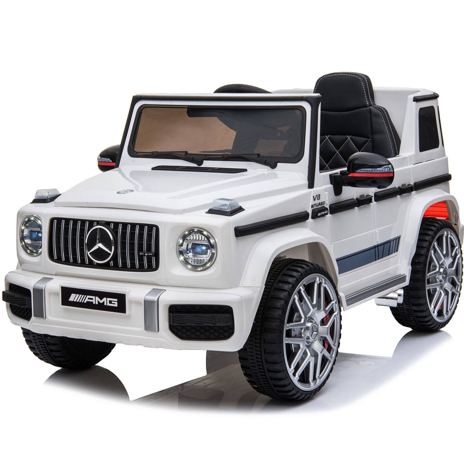 White 6V Kids Ride on Car with MP3 and RC L772431