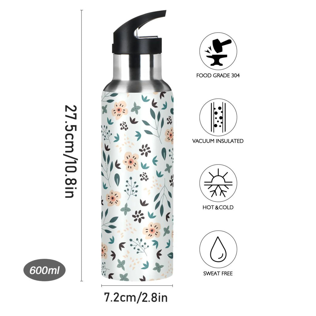 Stainless Steel Insulated Water Bottle with Straw Lid I57907