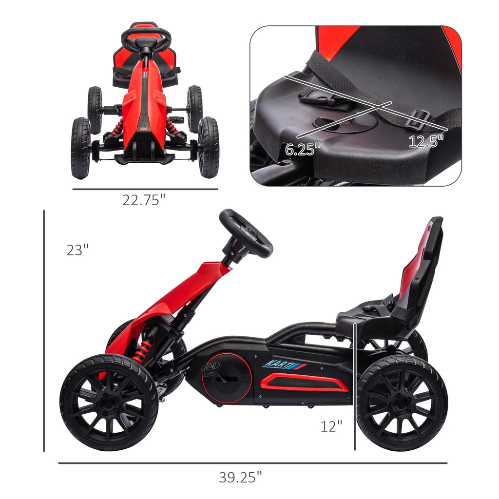 Kids Pedal Go Kart with Adjustable Seat X610229