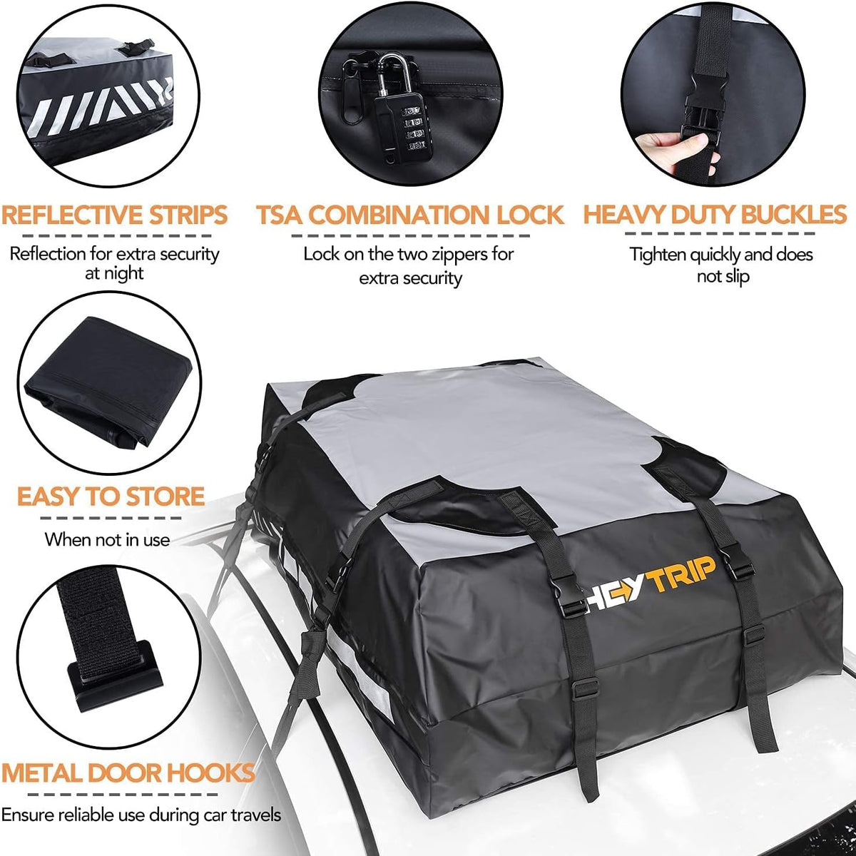 Waterproof Rooftop Cargo Carrier with Non-Slip Bottom U4164
