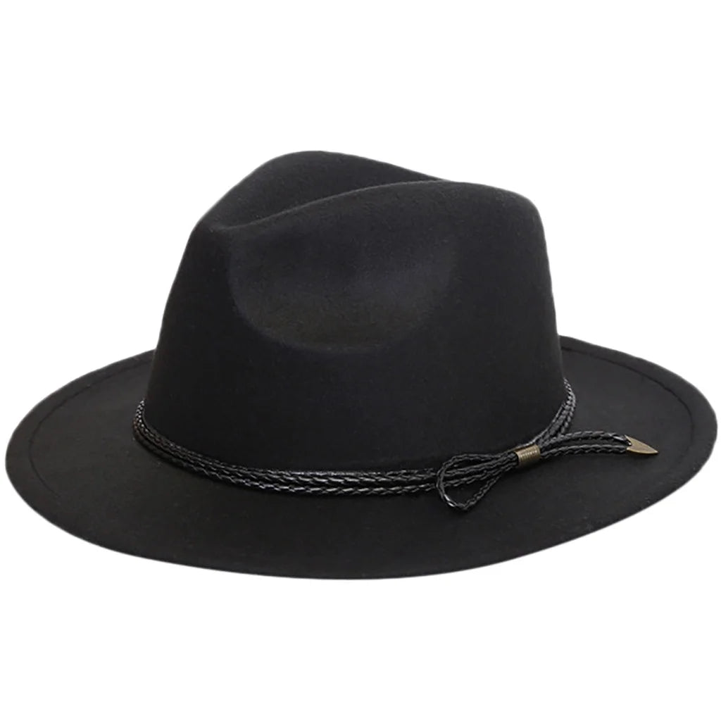 Black Crushable Wool Outback Hat N28654