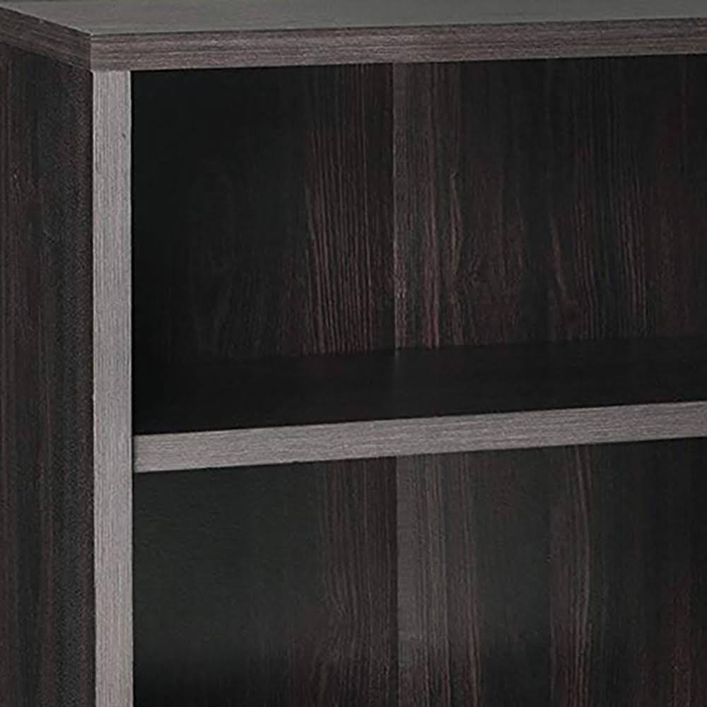 3-Shelf Bookcase Black Walnut J7799