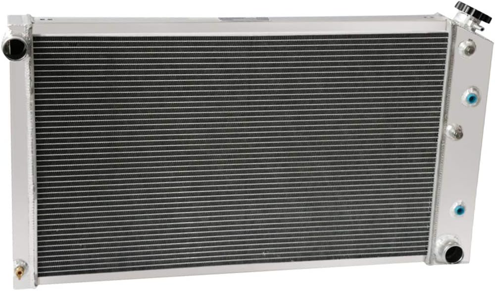 4 Row Aluminum Radiator with 2X12 Fan, Shroud and Thermostat Relay Kit, 34 Overall Width K179751