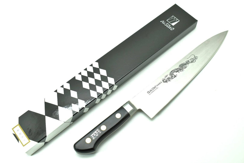 240 mm Gyuto Steel Knife with Dragon Engraving P401278