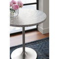 White Round End Table G229980