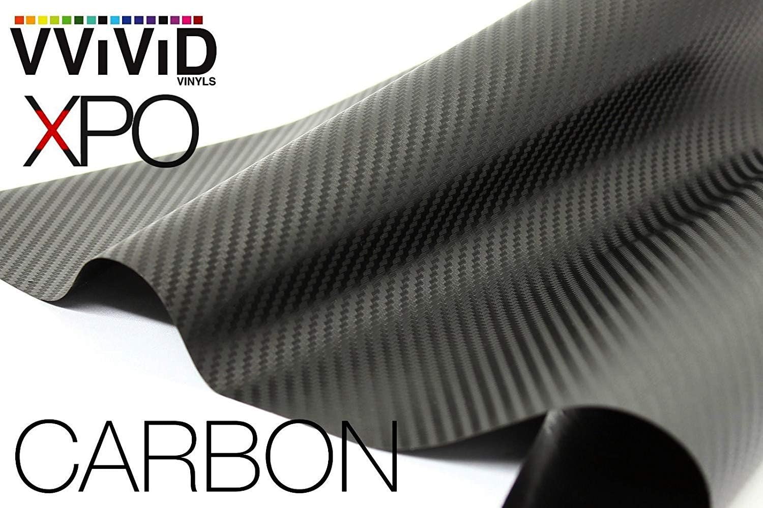 Black Carbon Fiber Car Wrap Vinyl Roll 6ft x 5ft M866994
