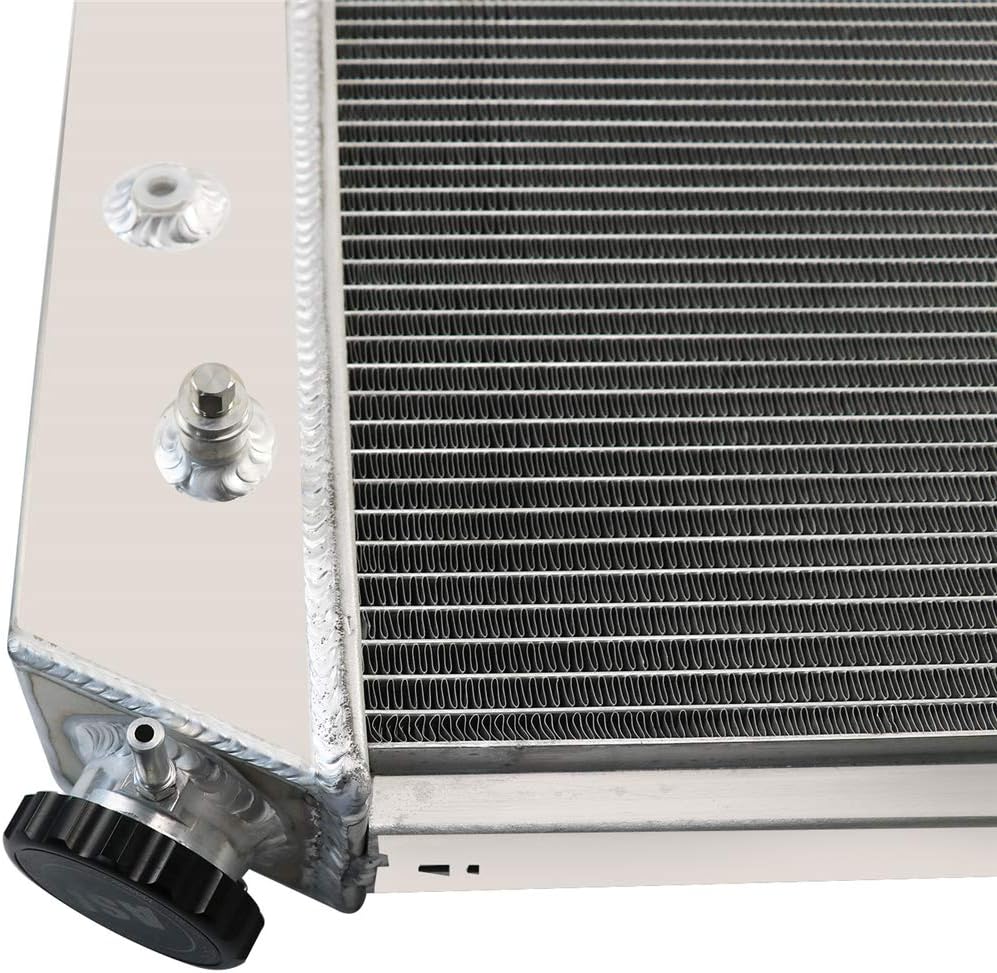 4 Row Aluminum Radiator with 2X12 Fan, Shroud and Thermostat Relay Kit, 34 Overall Width K179751