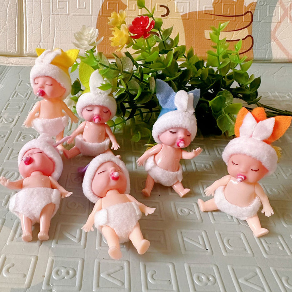 1Pc Simulated Mini Rabbit Dolls Dollhouse Accessories J778379