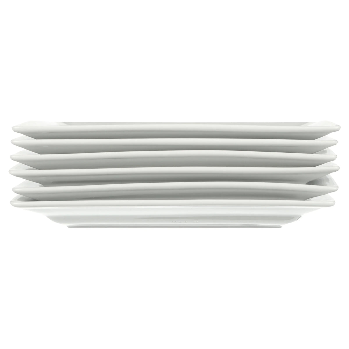 White Porcelain Dinner Plates, Set of 6 H39054