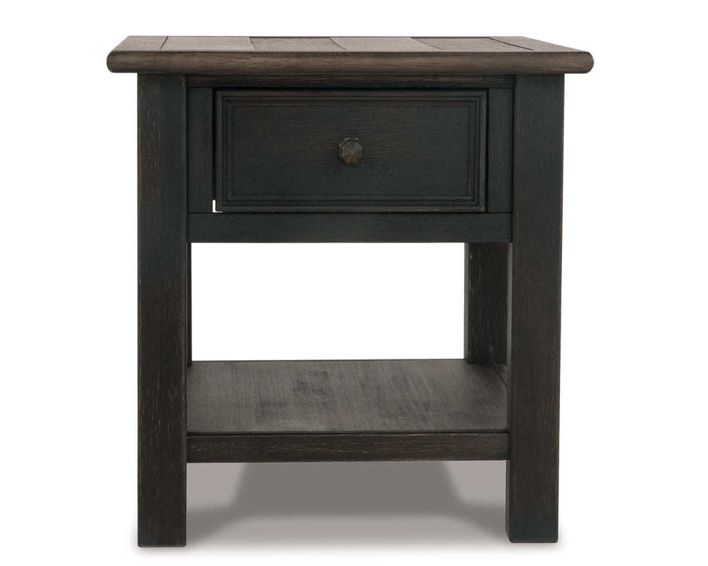 Grayish Brown/Black End Table A24022