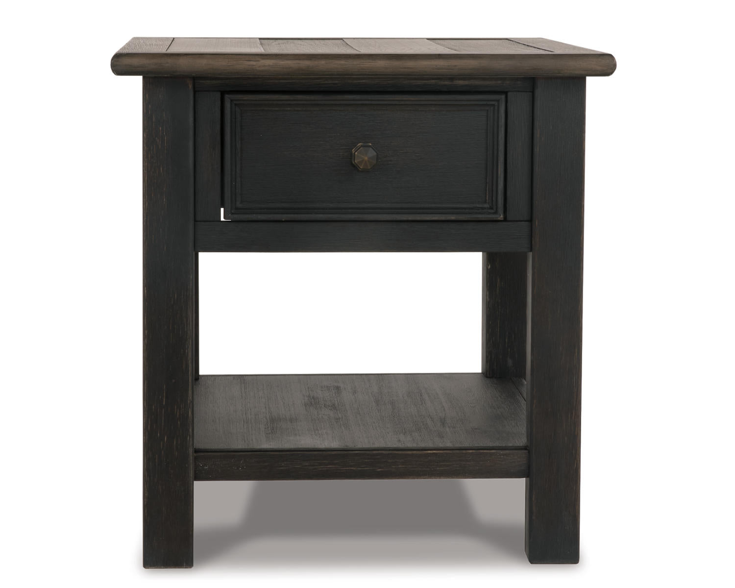 Grayish Brown/Black End Table A24022