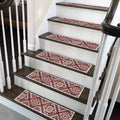 9x22 x 28x22 Cotton Anti-Slip Carpet Stair Treads with Double Adhesive Tape H50494