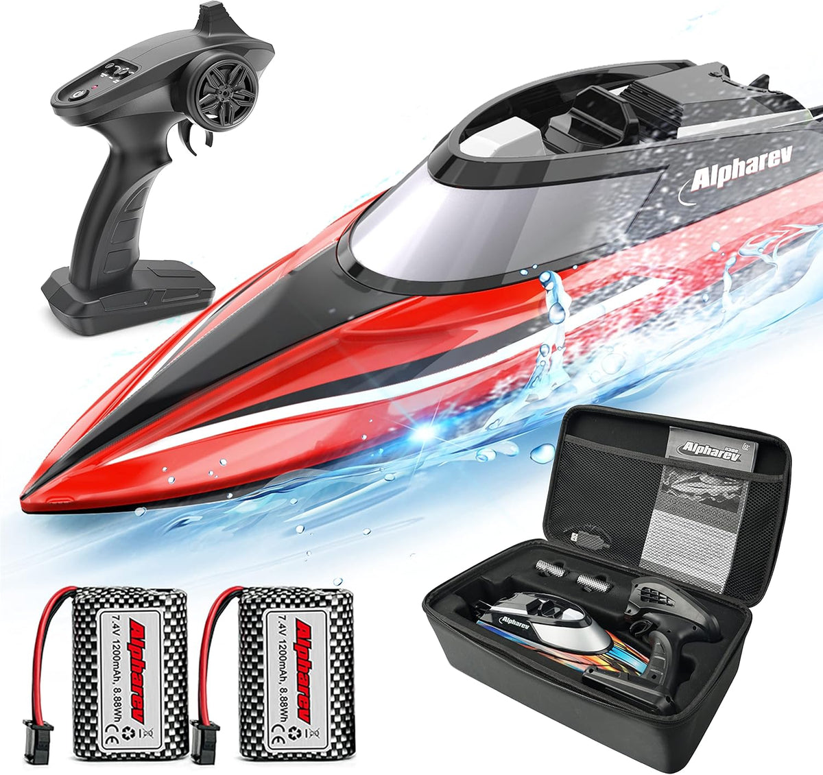20+ MPH Remote Control Boat with Case N469598