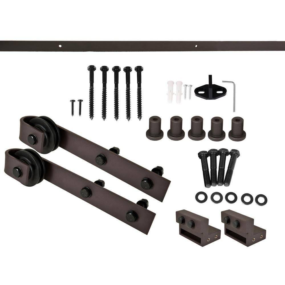 White 60 x 84 Barn Door with Hardware Kit A8920