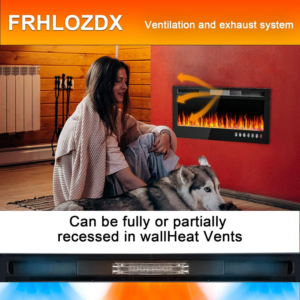 Electric Fireplace Heater with Remote Control, 750/1500W Y23852