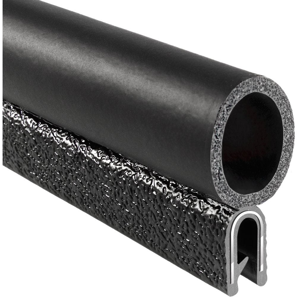 PVC Plastic Trim Seal with EPDM Rubber Seal, 25 ft Length V616524