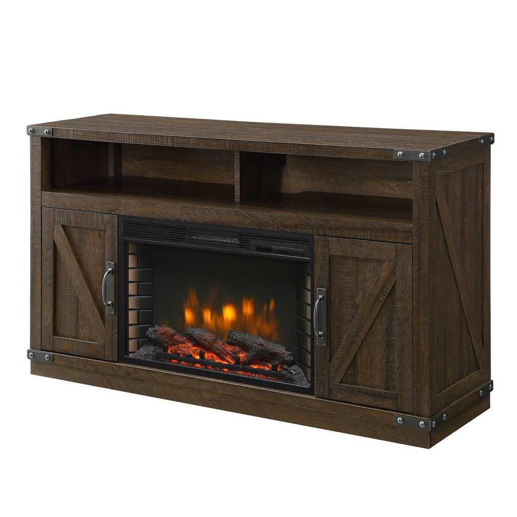 Rustic Brown 53 inch Electric Fireplace Y36758