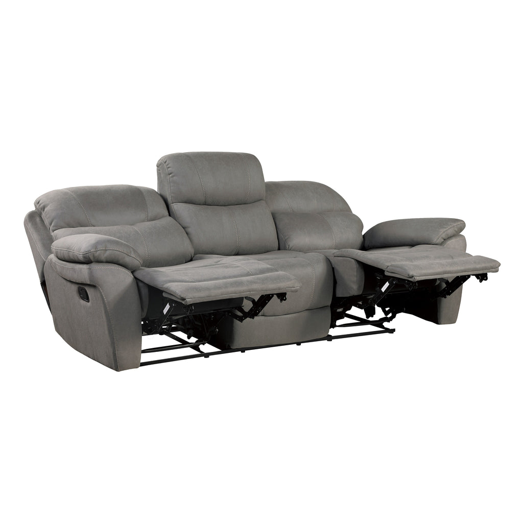 Grey Double Reclining Sofa F1948