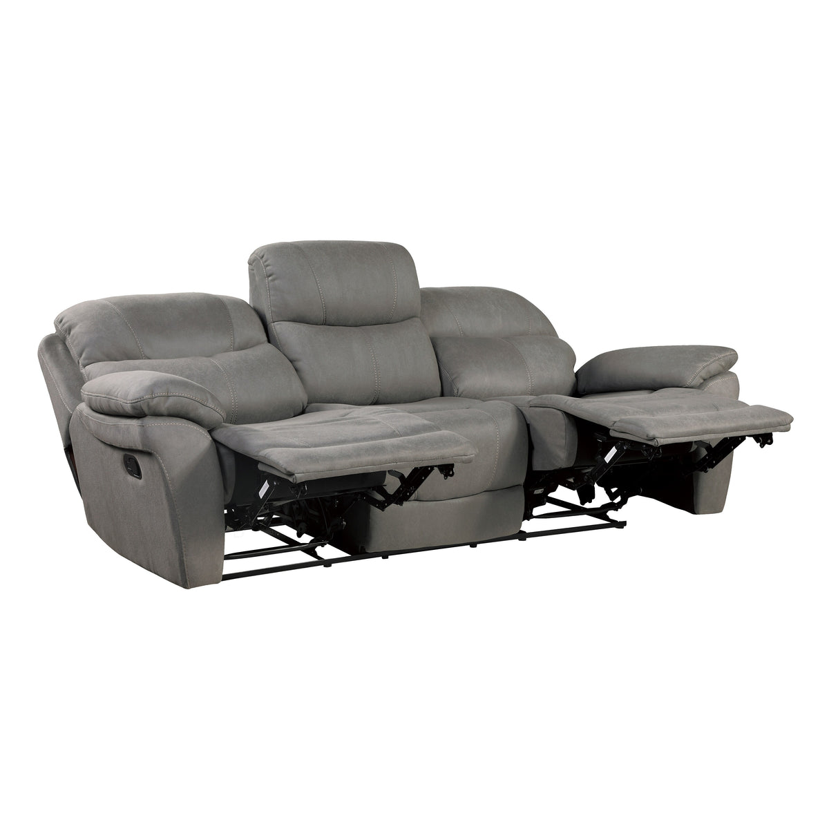 Grey Double Reclining Sofa F1948