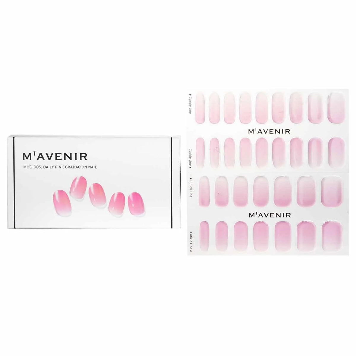 32pcs Pink Marble Nail Sticker C6948