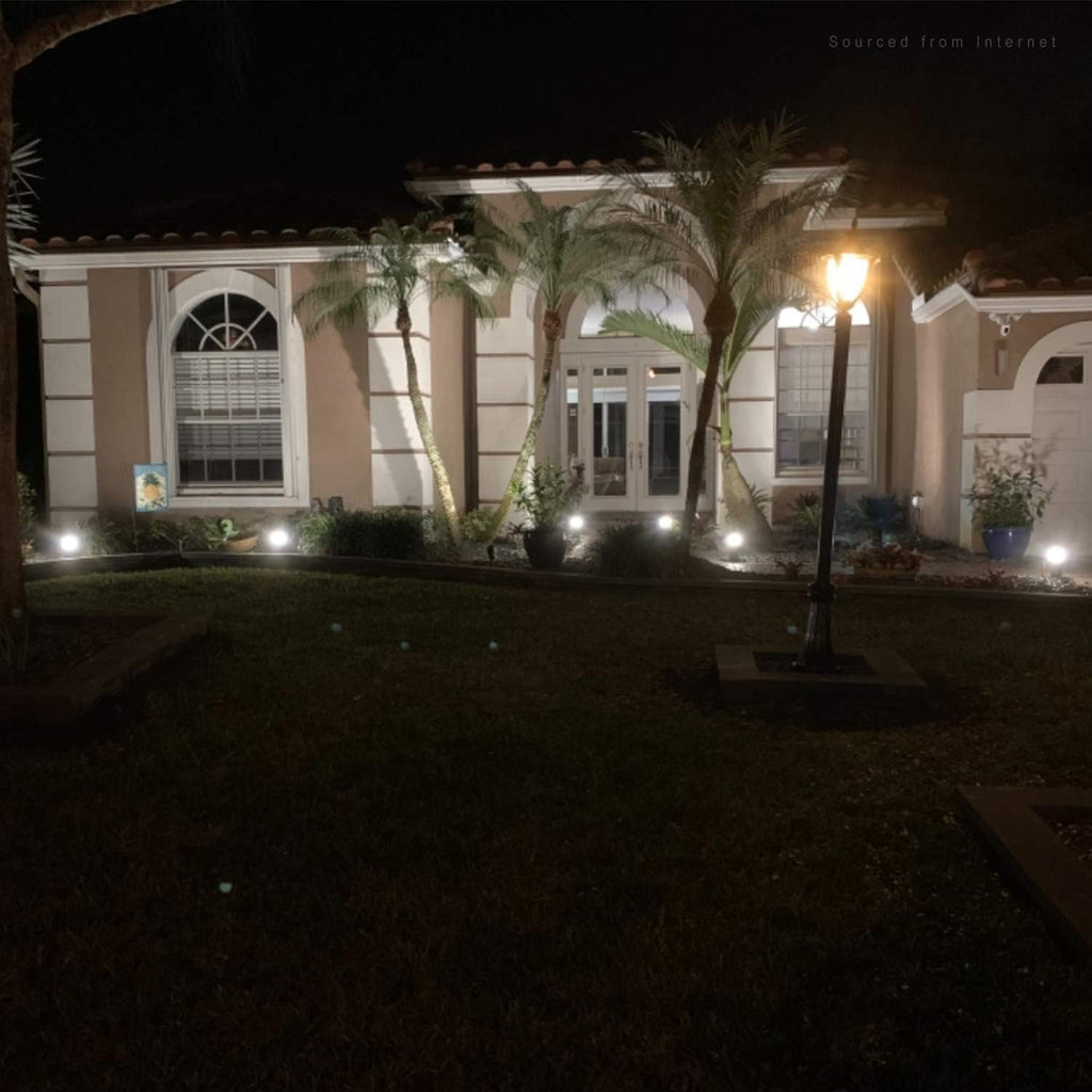 8-Pack Low Voltage LED Landscape Pathway Lights, Die-cast Aluminum, 4000K Cool White E9381