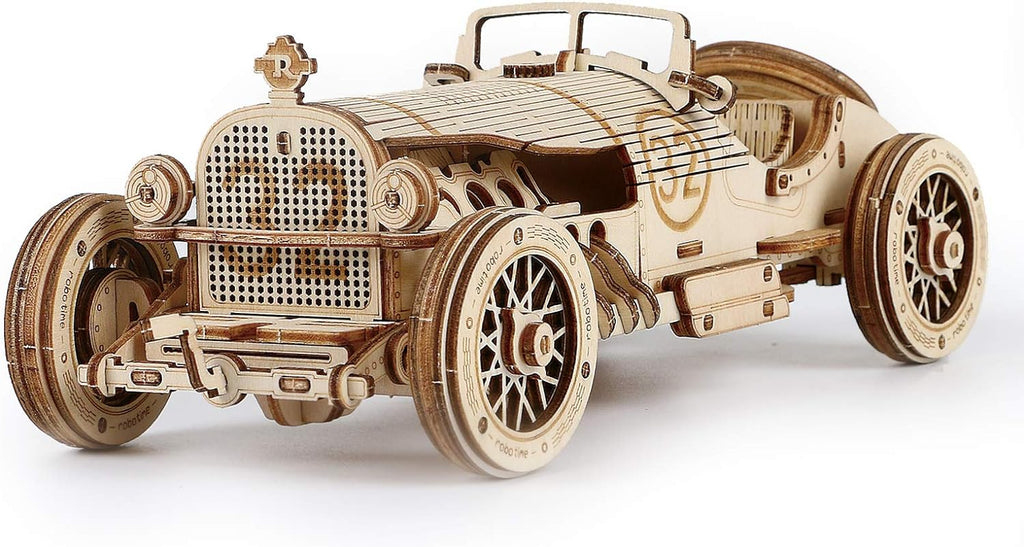1:18 Scale Wooden 3D Puzzle Car Model Kit W225451
