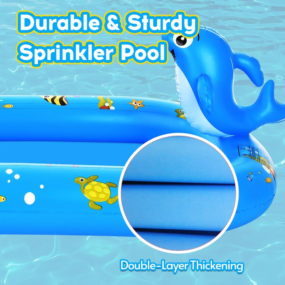 Inflatable Sprinkler Pool 170 * 101cm / 67 * 40in Kiddie Pool R3180